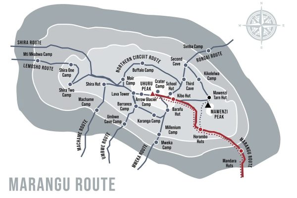 Marangu Route Map