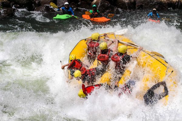 white water rafting on the Zambezi river