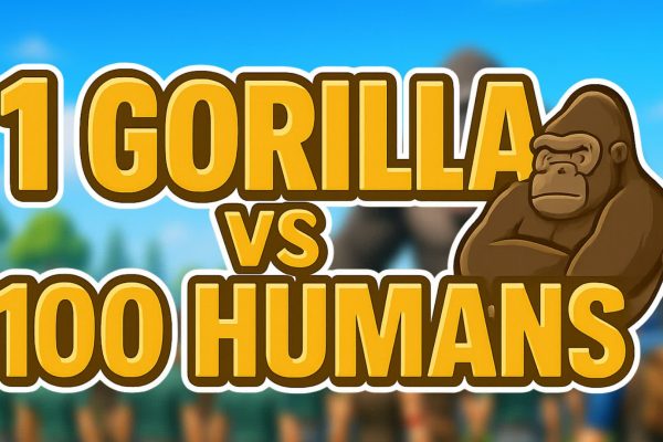 100 Men vs 1 Gorilla